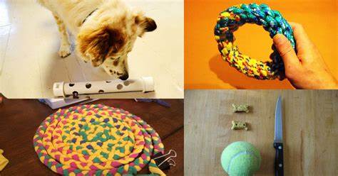 Cama y juguetes caseros para mascotas